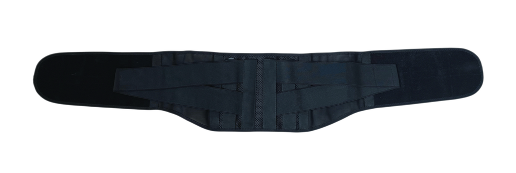 Narrow design, unrestricted movement, four manganese steel plates support, reduce lumbar pressure, two-way elastic compression belt, fit waist, stabilize lumbar vertebrae
