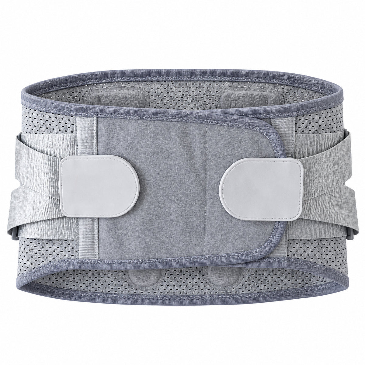 Lumbar fixator, double pressure design, make lumbar more stable, two curved memory plates, support lumbar stress, reduce lumbar pressure, high elastic breathable fabric, free tension, elastic and adjustable, suitable for all occasions in life