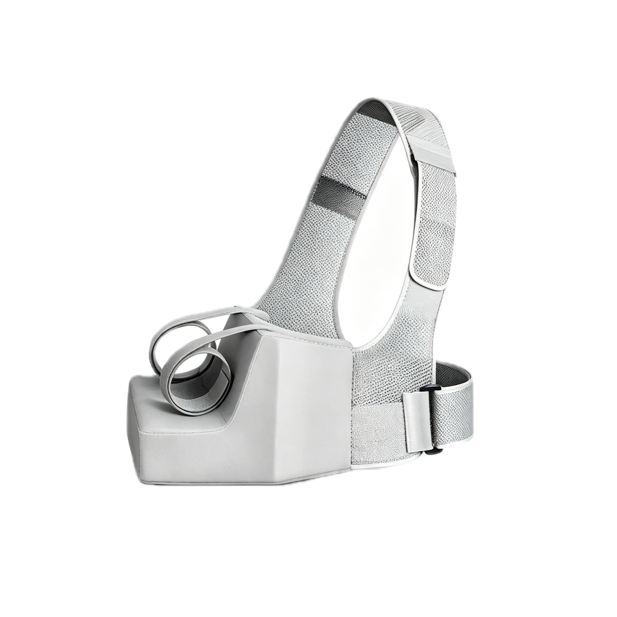 Shoulder abduction fixed pillow, using stable triangular structure, dispersing shoulder pressure, flexible pillow body, firmly supporting arm, three-gear adjusting buckle adapting to different height, available day and night