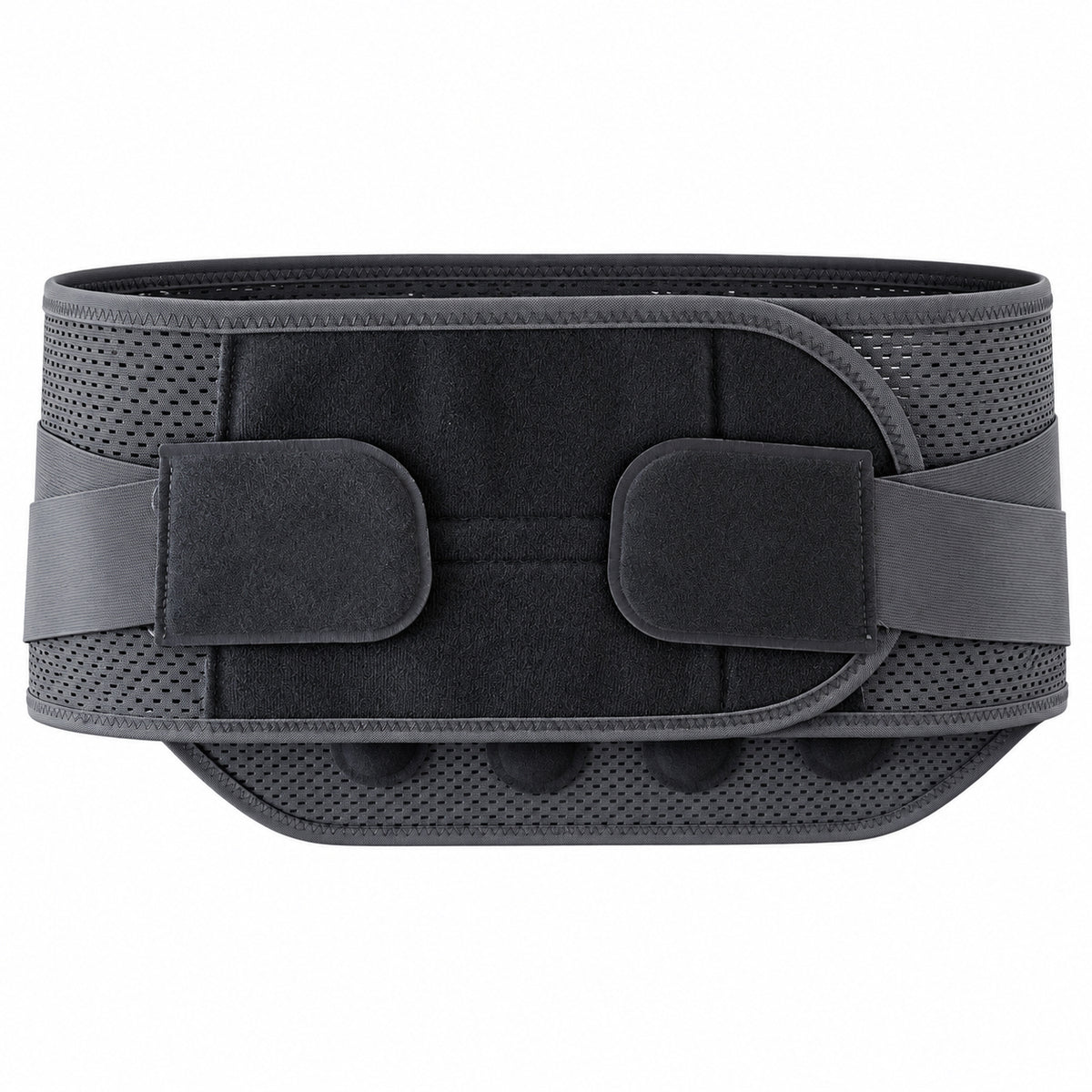 Lumbar spine fixator, thin breathable fever physiotherapy, multi-layer composite structure hot pressing technology, release traction balloon, correct lumbar vertebra, two groups of supporting steel plate, stick and lumbar vertebra curve,