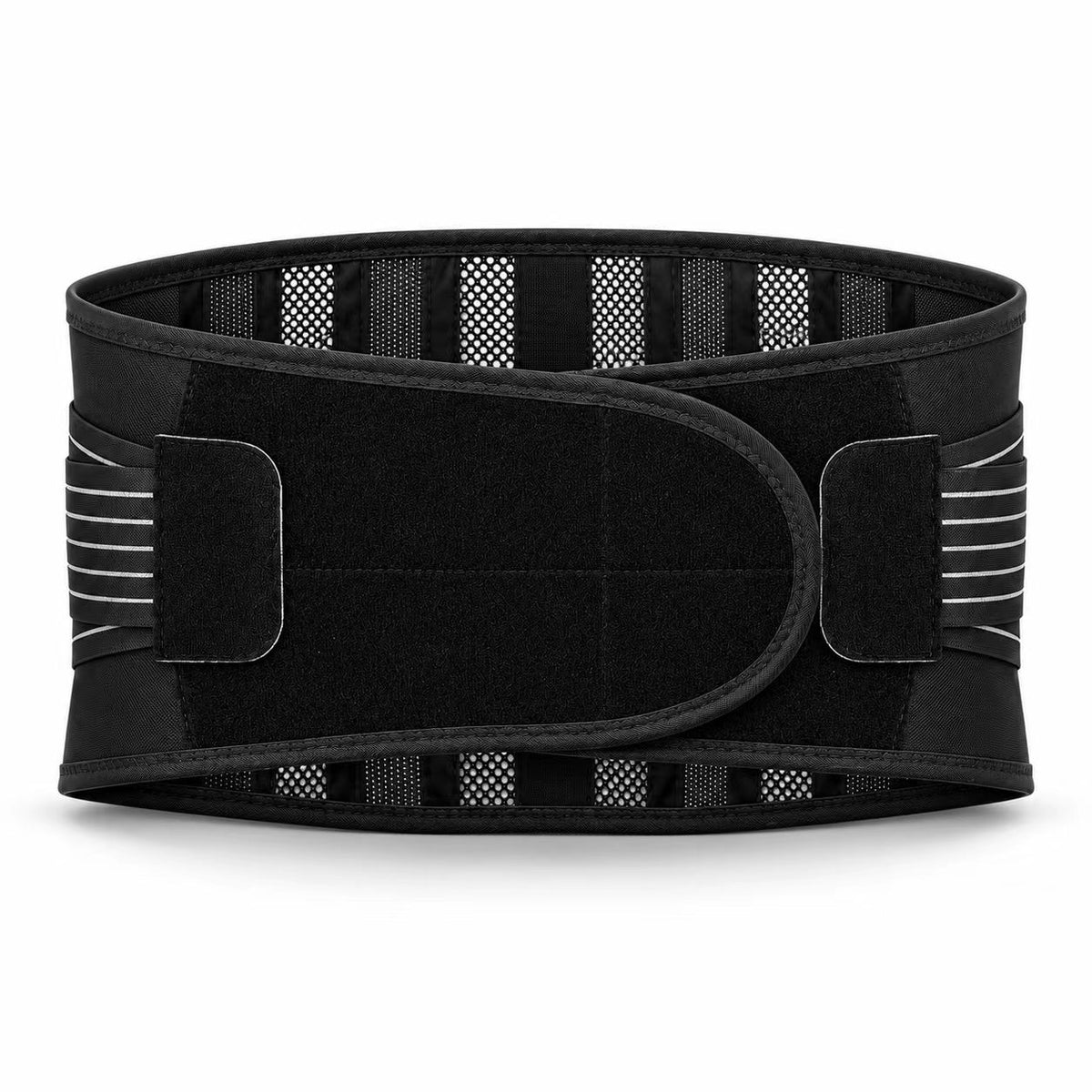 Triple pressure bandage, strengthen elastic bandage to stabilize lumbar vertebrae, S-shaped lightweight support bar, lighter support and stronger support, new anti-skid particles inside, wear throughout the day.