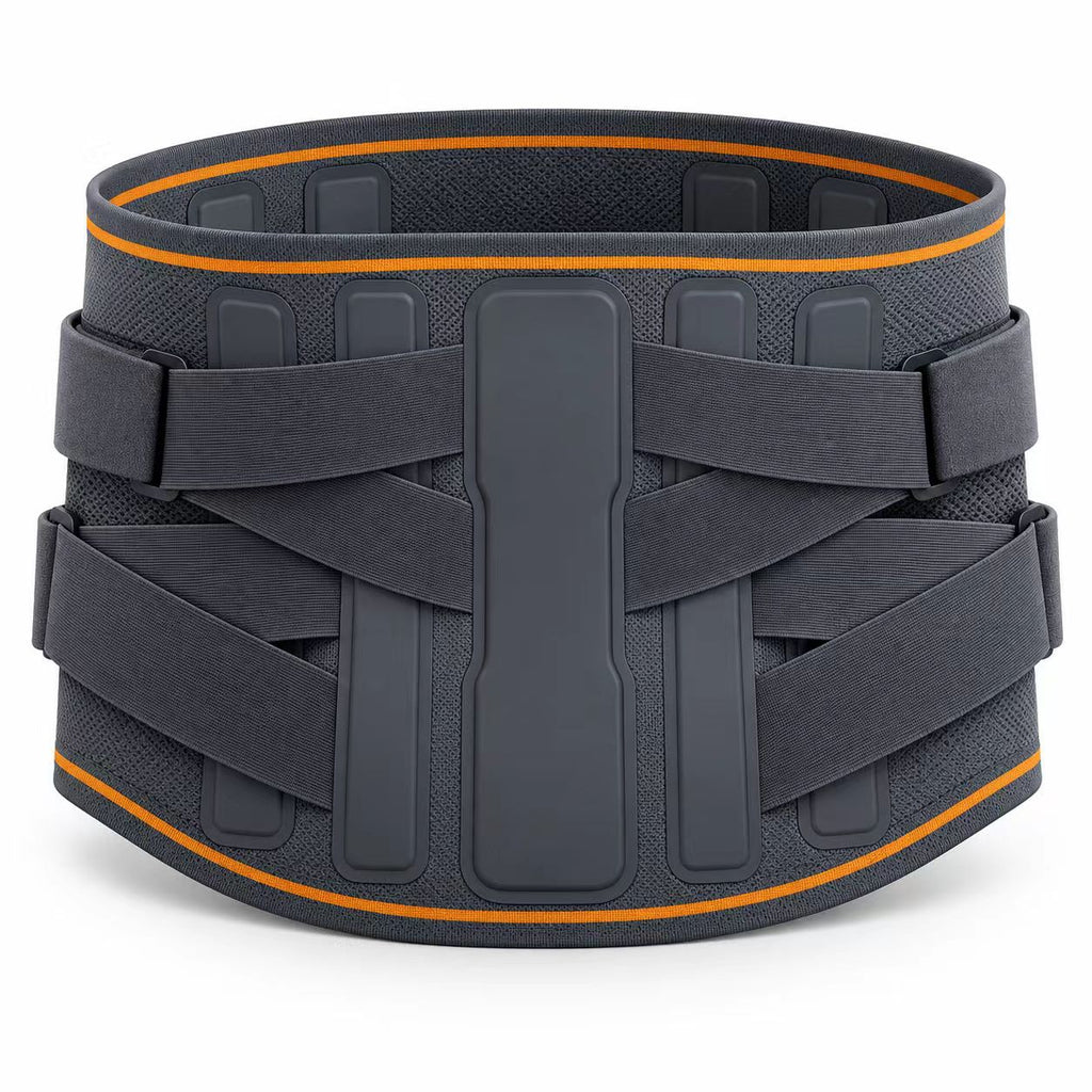 Four pressurized waist fixator, ergonomic S-shaped Radian strong support, five manganese alloy steel plate strong support, four-wheel-drive compression design to stabilize lumbar vertebrae