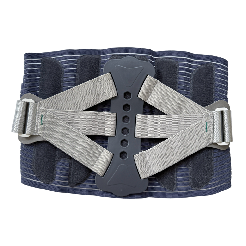 Upgrade external bionic vertebral support plate, moderate soft and hard, flexible, effectively alleviate lumbar injury, 5 broadened Radian steel plates, strong support is not easy to deform