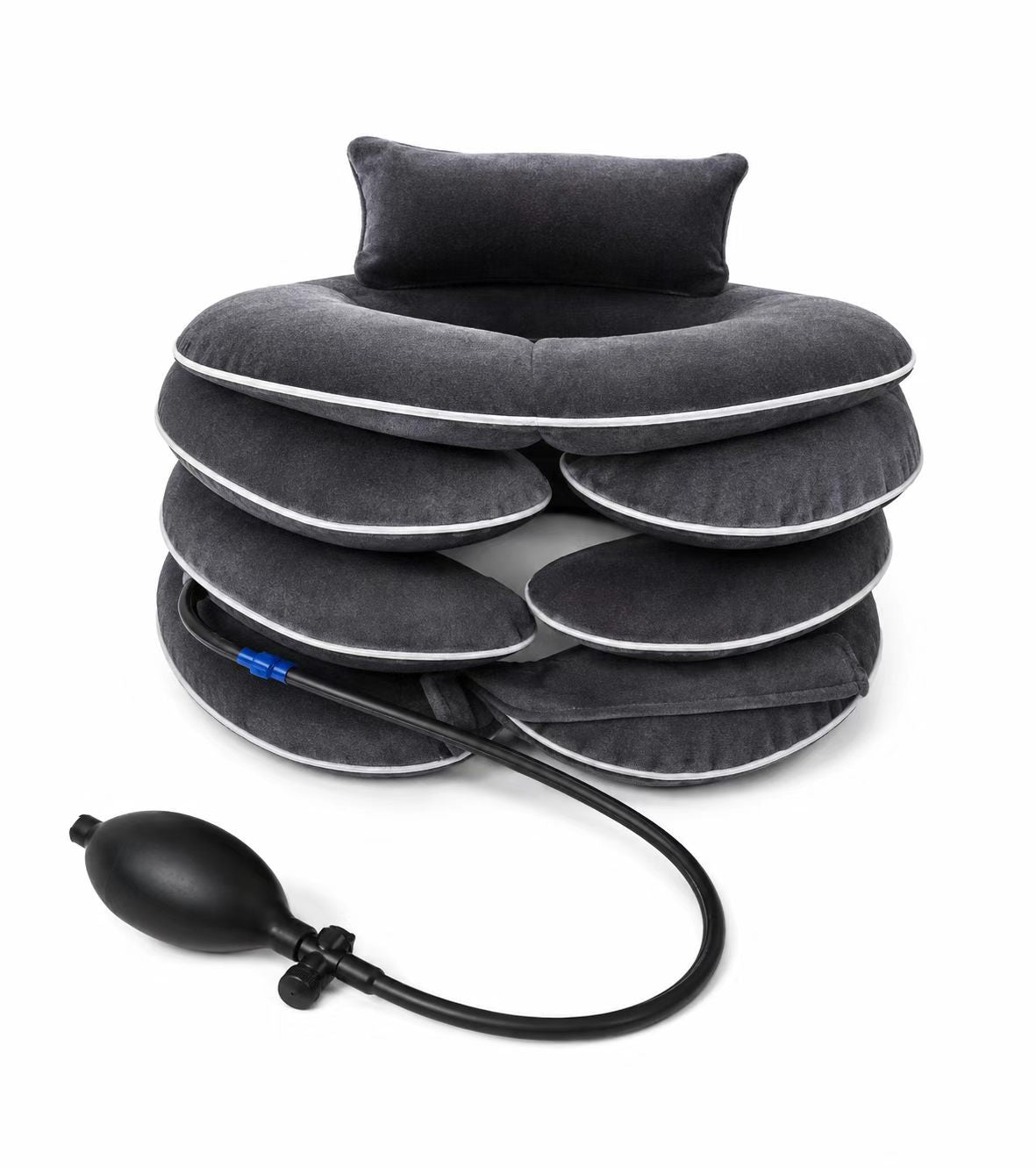 Cervical vertebra retractor, in line with ergonomic design, protruding the middle cervical vertebra, making the retractor fit to the cervical vertebra, playing the role of natural stretching, 360 °full surrounding prototype design, close to the whole neck